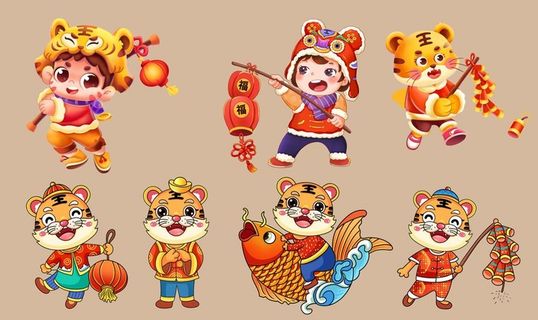 虎年矢量图图片