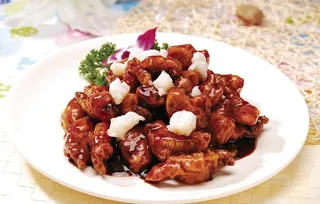 虾仁爆里脊肉图片