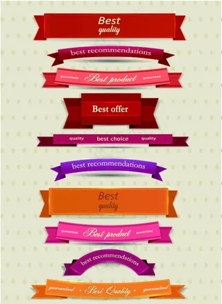 彩色丝带图标图片