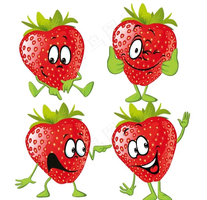 草莓图片ai矢量模版下载