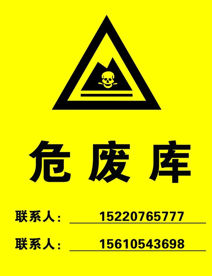 危废库标识图片