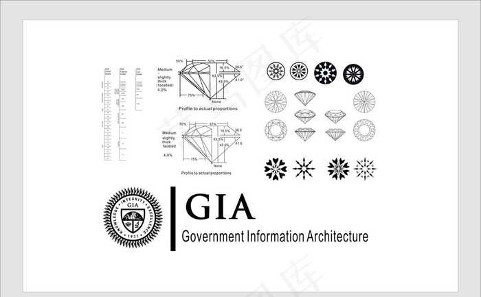 GIA认证标志图片cdr矢量模版下载