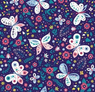 紫色底蝴蝶平铺图图片