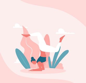 矢量瑜伽人物图片