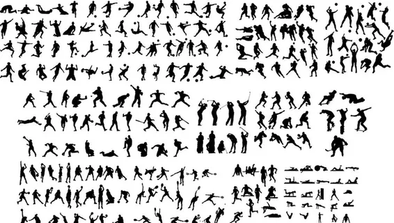 人物活动剪影图片