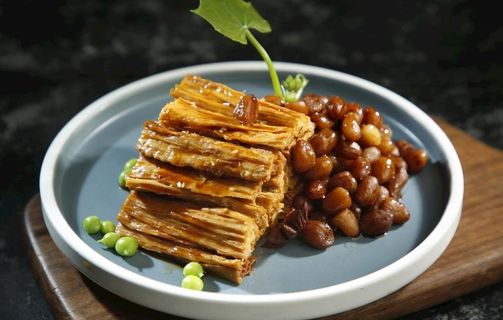 腐竹花生米图片