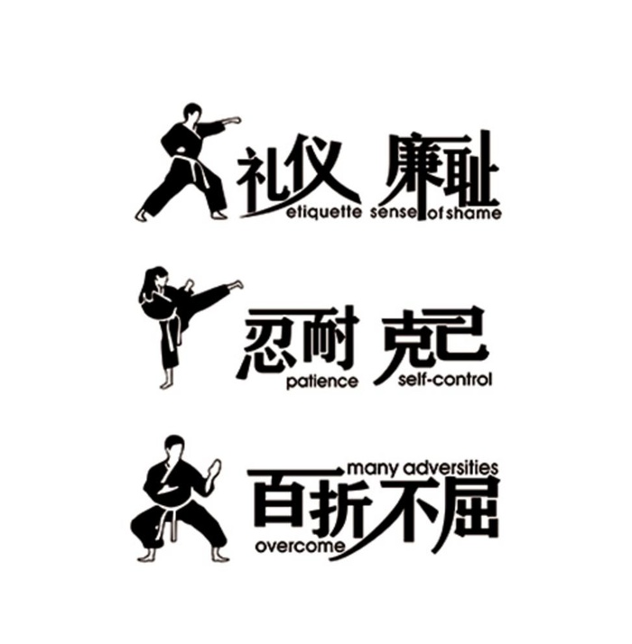 跆拳道精神励志标语图片cdr矢量模版下载