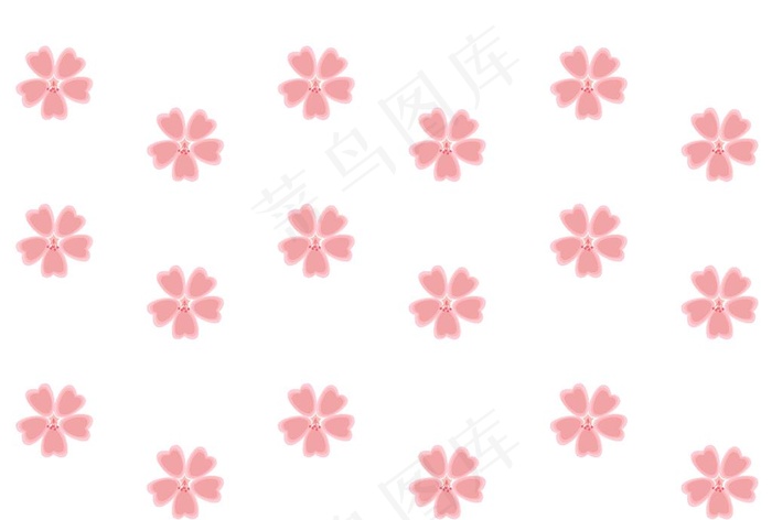 手绘樱花节底纹素材图片ai矢量模版下载