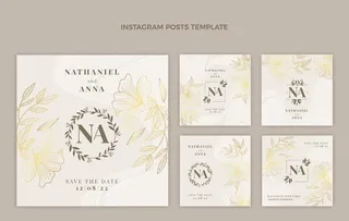 高档花纹风格的婚礼矢量模板图片