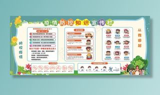 幼儿园疫情防控宣传栏图片