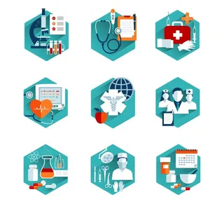 医疗医药图标矢量元素图片