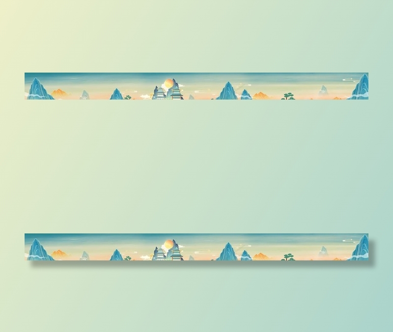 中国风山水插画图片