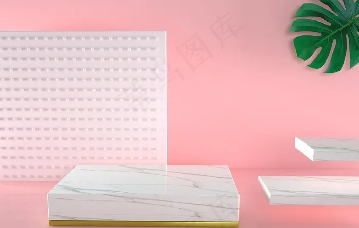粉色几何c4d背景图片简约海报