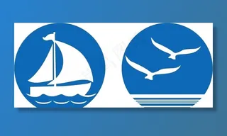 蓝色图标矢量素材图片