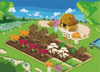 开心农场矢量图图片模板源文件宣