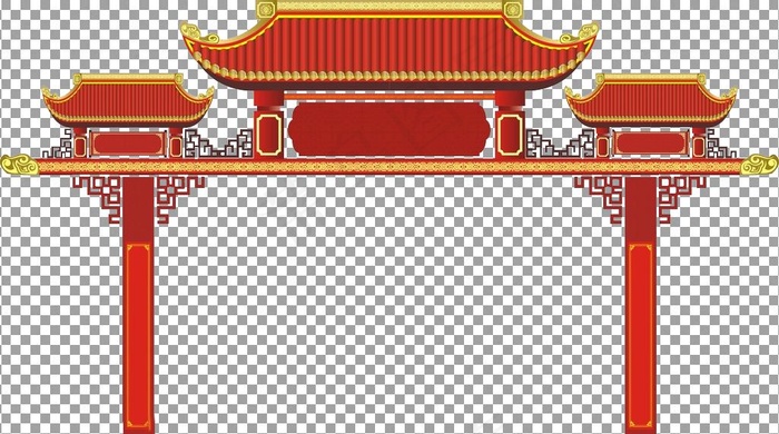 中式门头图片psd模版下载
