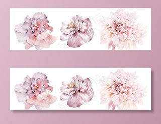 数码印花水彩花抽象花卉水彩花图片