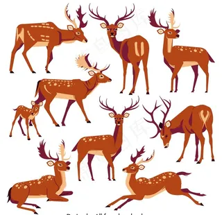 9款创意 鹿设计图片