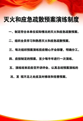 灭火和应急疏散预案演练制度图片