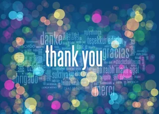 多国语感谢艺术字矢量图片