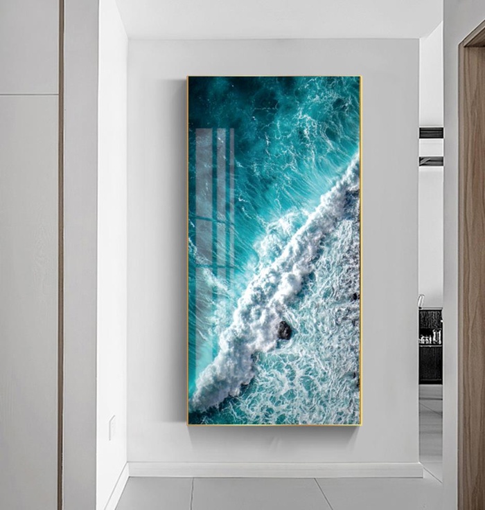 海景海浪风景画玄关过道图片