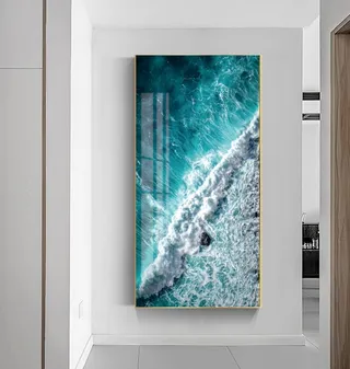 海景海浪风景画玄关过道图片