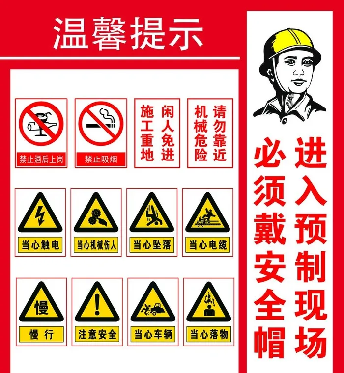 工地安全生产公告牌图片(7087x7937)psd模版下载