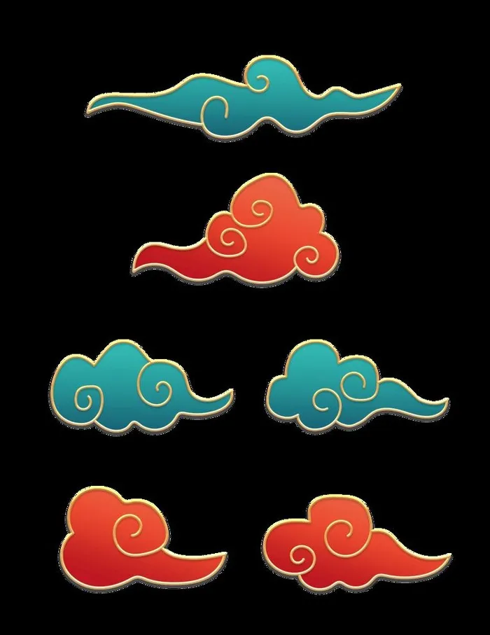 国潮祥云图片(3072x4107)psd模版下载