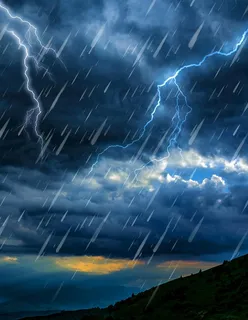 暴雨免抠素材背景图片