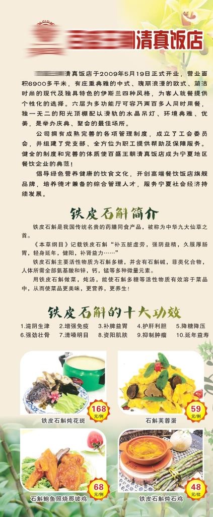铁皮石斛展架图片cdr矢量模版下载