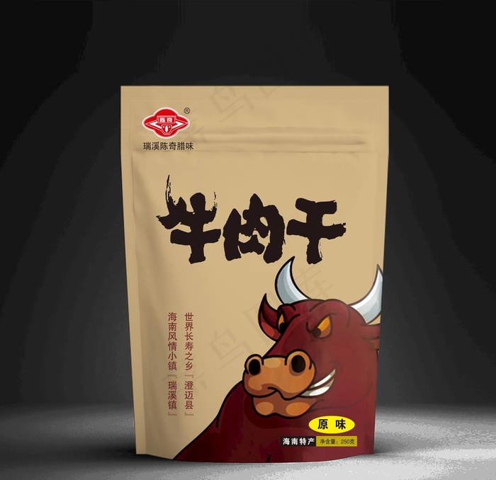 牛肉干包装图片psd模版下载