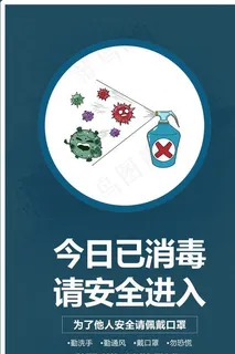 今日已消毒图片