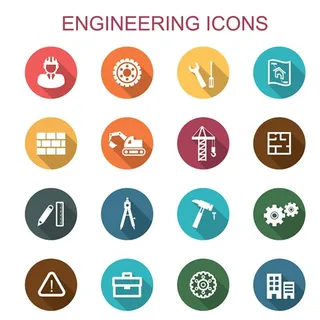 16个工程师精致矢量图标素材图片