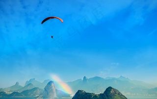 高空跳伞循环视频素材