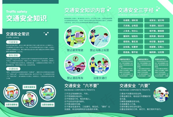 交通安全知识图片(2776x1961)psd模版下载