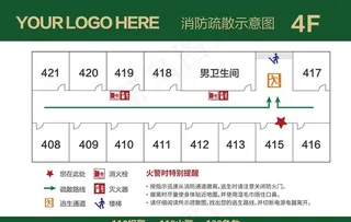 消防疏散图模板图片