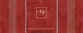 水彩婚礼酒红色背景图片