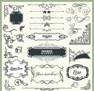 欧式花纹框图片