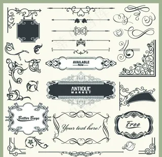 欧式花纹框图片