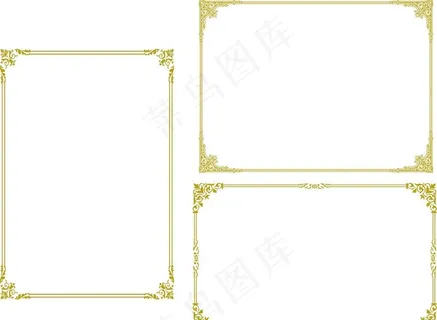 金色花边边框图片