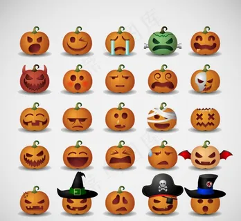 矢量南瓜灯图片