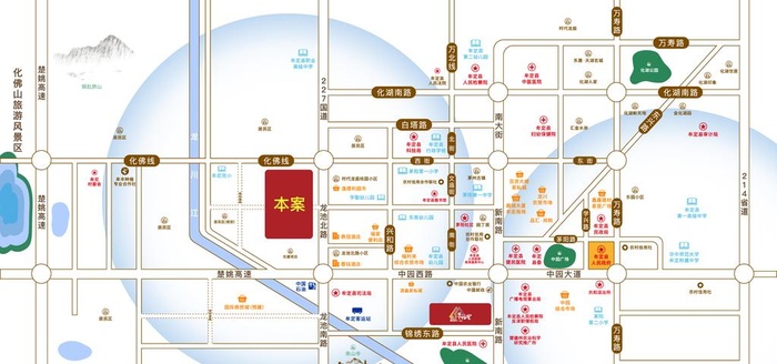 房地产别墅区位图图片
