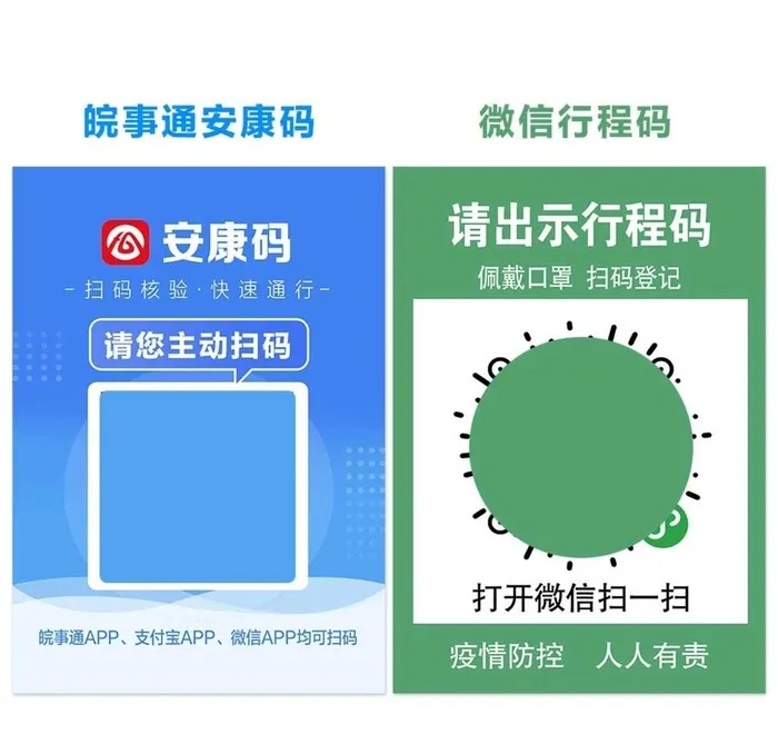皖事通安康码 微信行程码图片(2480x3508)psd模版下载