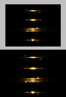 金色发光光效星光光晕效果元素图片