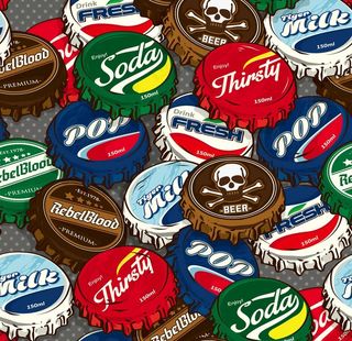 瓶盖无缝连续图图片