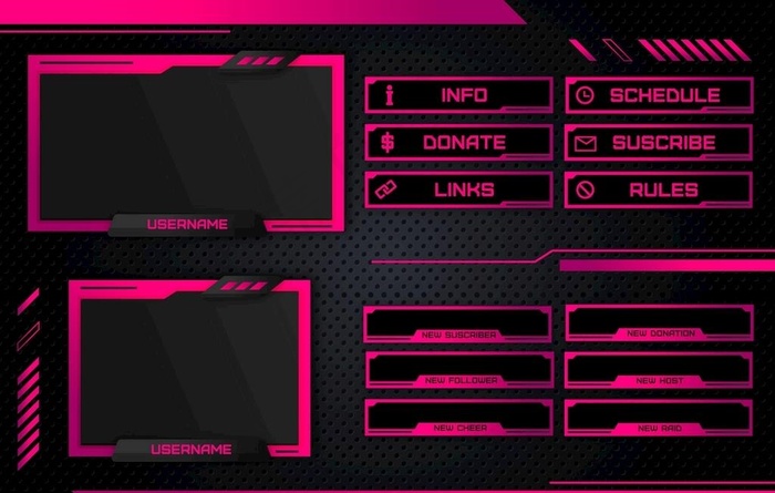 玫红科技文本框图片