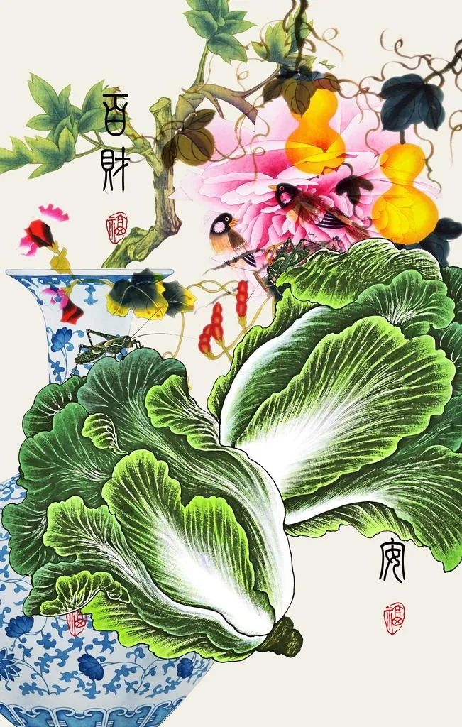 新中式现代简约民俗装饰画图片(3150x4724)psd模版下载