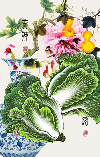 新中式现代简约民俗装饰画图片