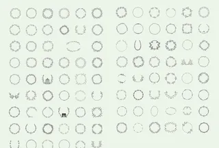 花环边框 花边 圆形花圈图片