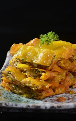 黄金葱花肉图片